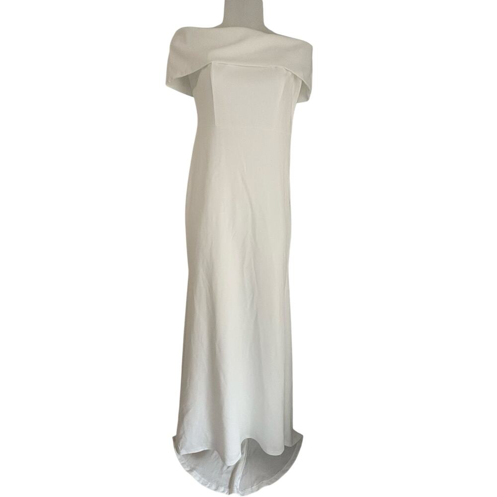 Lulu's Exceptional Romance Off Shoulder Mermaid Maxi Dress Wedding Bridal Small